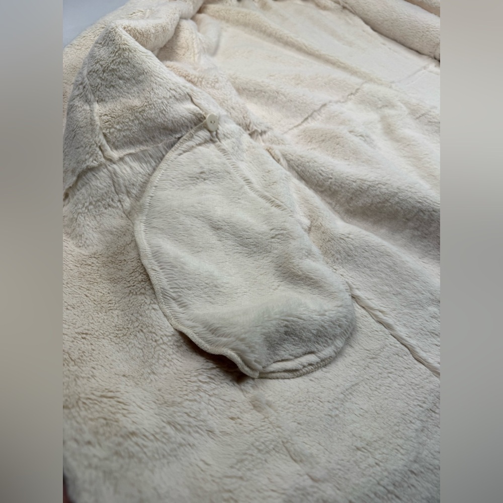 INC International Concepts Cream Faux Shearling Wrap Jacket 2X - Picture 11 of 12